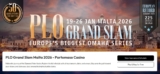 The PLO Grand Slam Returns: Diamond Poker Series Takes Over Malta This January